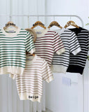 Taliah Stripe Knit Top