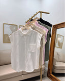 Wrian Button-down Linen Top