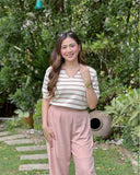 Lesley Collared Stripe Knit Top