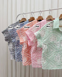 Rozey Premium Stripe Eyelet Top