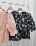 Azari Premium Eyelet Top