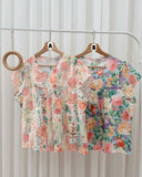 Rosette Premium Floral Eyelet Top