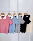 Harren Collared Knit Top