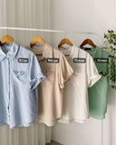 Ginya Buttondown Stripe Top