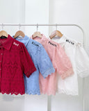 Cherice Premium Eyelet Top