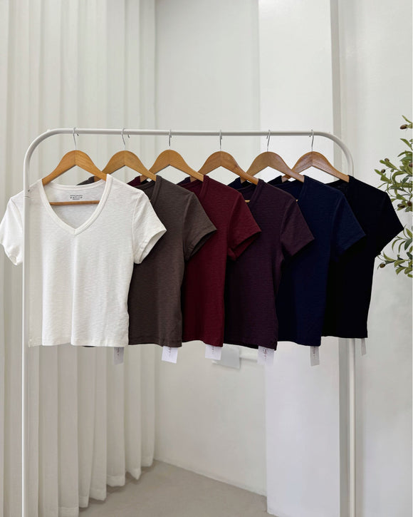 Gerta V-Neck Rib Knit Top