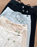 Wess Premium Wide-Leg Pants