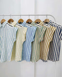 Ishari Buttondown Stripe Top