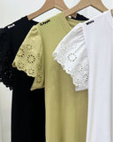 Jaydee Eyelet Detail Cotton Top