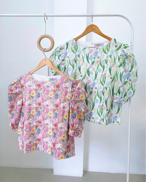 Lyrica Premium Floral Eyelet Top