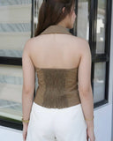 Yemi Premium Collared Halter Top