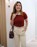 Almay Collared Knit Top