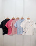 Aribel Embroidered Buttondown Top