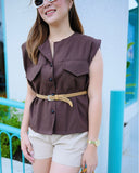 Caryn Premium Pocket Top