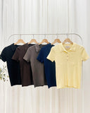 Coleson Collared Rib Knit Top