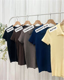 Coleson Collared Rib Knit Top