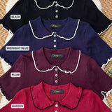 Devie Collared Knit Top