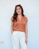 Andrea V-Neck Silk Top