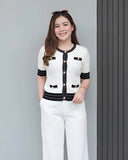 Eleyna Buttondown Knit Top