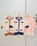 Eleyna Buttondown Knit Top