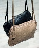 Elleri PU Leather Woven Body Bag