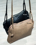 Elleri PU Leather Woven Body Bag