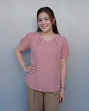 Elvie V-Neck Satin Top