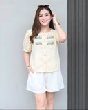 Emerry Embroidered Buttondown Top