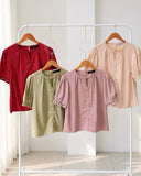 Feyan Puffsleeve Silk Top