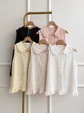 Glare Collared Sleeveless Top