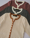 Herly Longsleeve Stripe Knit Top