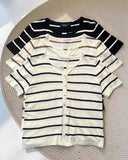 Iriss Buttondown Knit Top