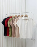 Keilyn Collared Satin Top