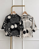 Kelsy Premium Printed Buttondown Top