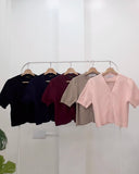 Kennan Pufflseeve Rib Knit Top