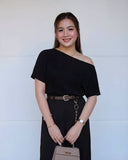 Klaire Asymmetrical Knit Top