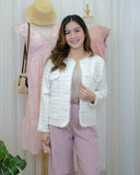 Lavender Fuzzy Cardigan Top