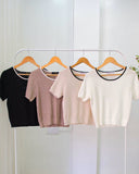 Markie Premium Pointelle Knit Top