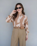 Melinna Premium Buttondown Tie Top