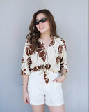 Mirriam Premium Printed Tie Top