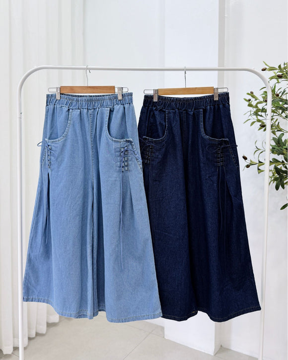 Qian Wide Leg Denim Pants