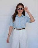 Sandrine Premium Eyelet Top