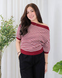 Twila Boatneck Stripe Knit Top