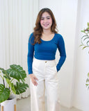 Vailey Longsleeves Rib Knit Crop Top